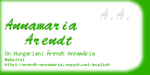 annamaria arendt business card